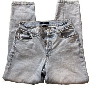 Aeropostale Blue High Rise Button Fly Mom Jeans Size 4